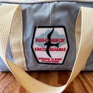 Vintage Norman Albury Sailmakers Man O' War Cay Bag- Pale Blue